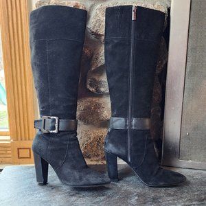 Bandolino BDellura Black Suede Knee High Boots Size 6M